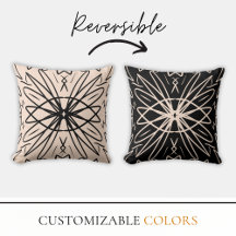 REVERSIBLE Creme und schwarze Stämme zeichnen Böhm