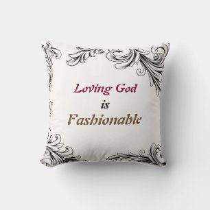 Reversible Decorative Kissen .. Gott lieben