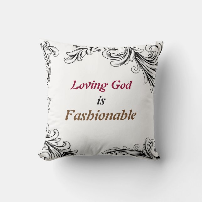 Reversible Decorative Kissen .. Gott lieben (Vorderseite)