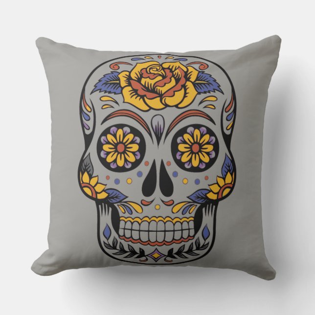 REVERSIBLE DESIGN Day of the Dead Kissen (Vorderseite)
