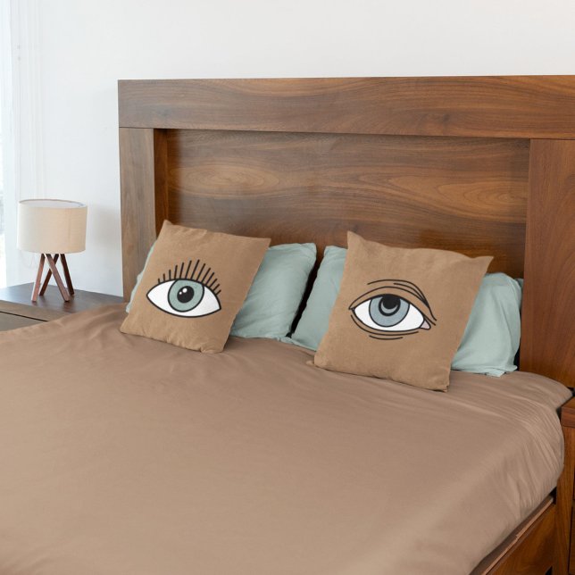 Reversible Eye Motion Awake & Tired Funny Bedroom  Kissen (Von Creator hochgeladen)