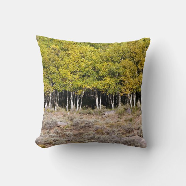 Reversible farbenfrohe Herbstlaube Kissen (Vorderseite)