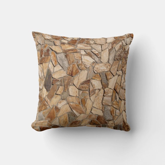 Reversible farbenfrohe Steine Kissen (Vorderseite)