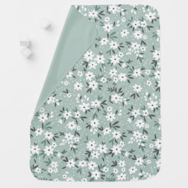 Reversible Floral Baby Blanket Babydecke