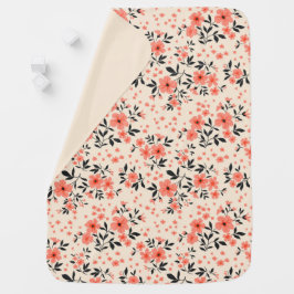 Reversible Floral Baby Blanket Babydecke