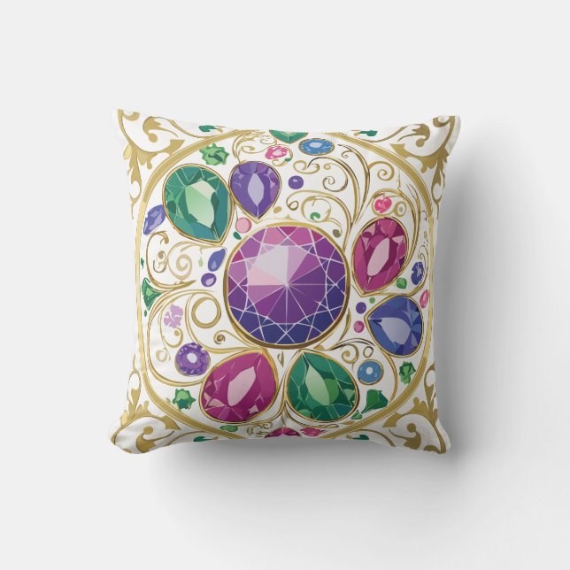 Reversible Gem Boho Pillow Kissen (Vorderseite)