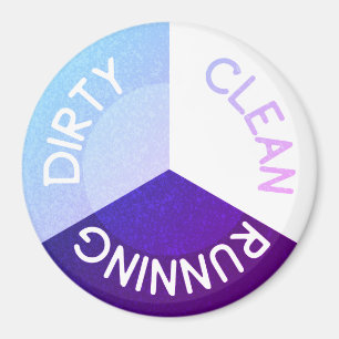 Reversible Geschirrspülmaschine Sauberes, schmutzi Magnet