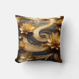 Reversible Gold Lotus Blume Kissen