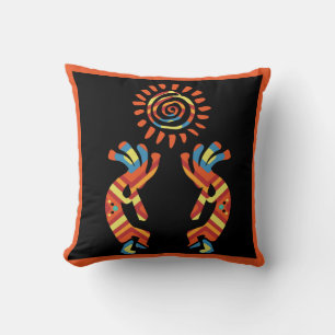 Reversible Kokopelli Throw Kissen