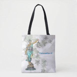 Reversible Lady Justice und 3D Veritas on Blue