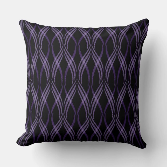 Reversible Lavender Ribbons Throw Kissen (Vorderseite)