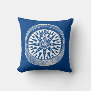 Reversible Mariners Compass Pillow Kissen
