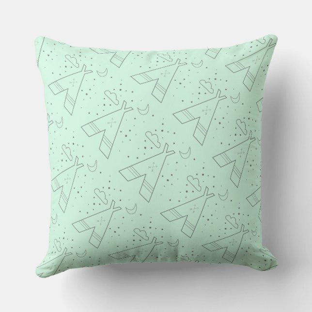 Reversible Mini-Tribal-Muster Muster Muster-Pillow Kissen (Rückseite)