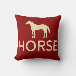 Reversible Red & Cream Horse Reittiere Kissen