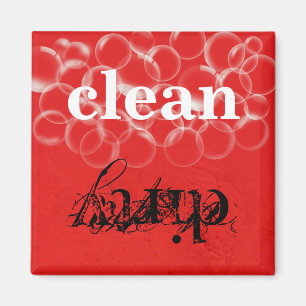 Reversible Red Dirty Clean Geschirrspülmaschine Ma Magnet