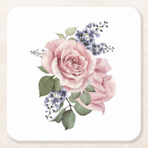 Reversible Rose eines Landes Rechteckiger Pappuntersetzer