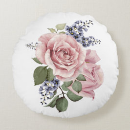 Reversible Rose eines Landes Rundes Kissen