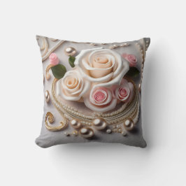 Reversible Rose und Perlkissen Kissen