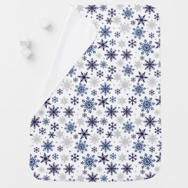 Reversible Schneeflocken Baby Blanket Babydecke