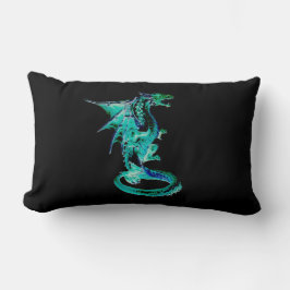 Reversible Sea Blue Dragon Lendenkissen