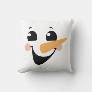 Reversible Snowman Face Kissen