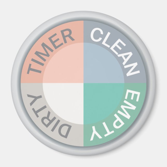 Reversible Spülmaschine Saubere Timer Dirty Leer C Magnet (Vorne)