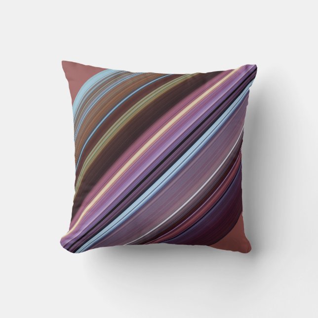 Reversible Streifen Decorative Kissen (Vorderseite)