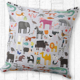 Reversible Tiermenagerie Kissen
