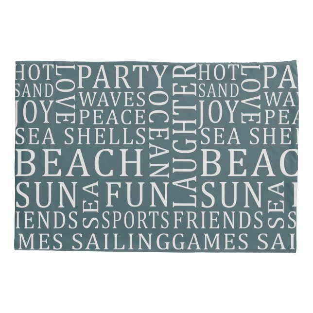 Revertierte Kopfkissen des Custom Color Beach Hous Kissenbezug (Rückseite)