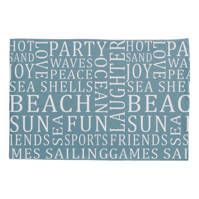 Revertierte Kopfkissen des Custom Color Beach Hous Kissenbezug (Rückseite)