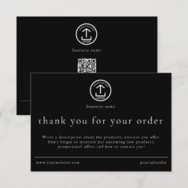 Review Thank You Order Packaging Business Logo Dankeskarte