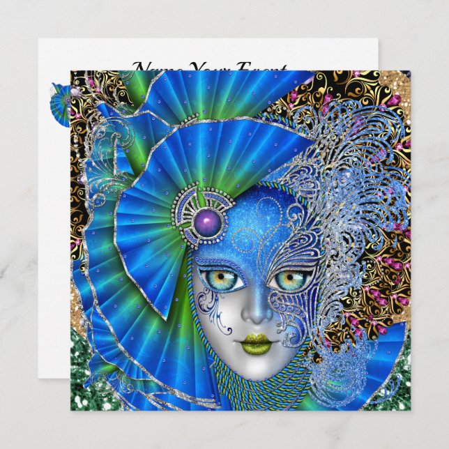 Revised Mardi Gras Einladung (Vorne/Hinten)