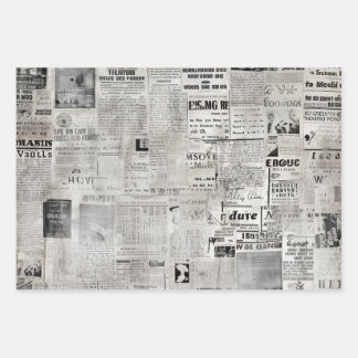 Revival alter Nachrichten Geschenkpapier Set