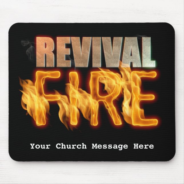 Revival fire church outreach typografie evangelism mousepad (Vorne)