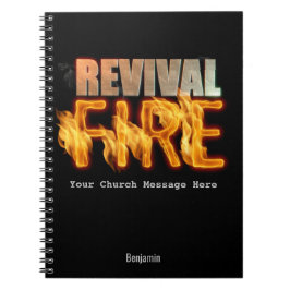 Revival fire church outreach typografie evangelism notizblock