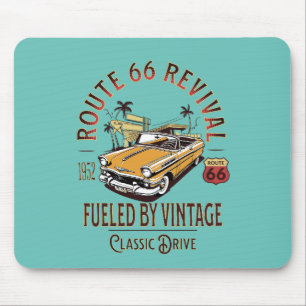 REVIVAL ROUTE 66 - DURCH VINTAGE LUFT BEFÜRWORTET MOUSEPAD