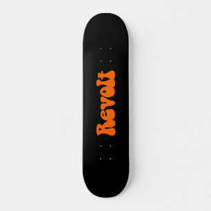 Revolt - Orange auf schwarz Skateboard