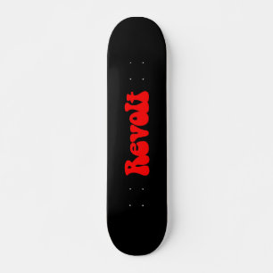 Revolt - Rot auf Schwarz Skateboard
