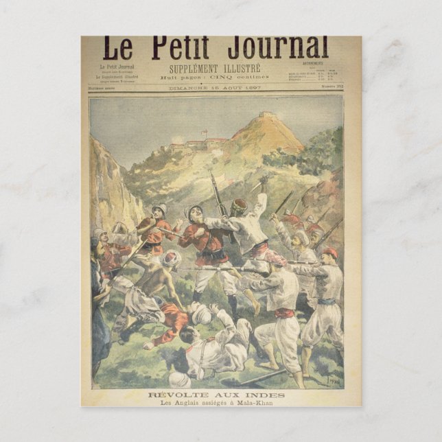 Revolte in Indien Postkarte (Vorderseite)