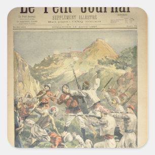 Revolte in Indien Quadratischer Aufkleber