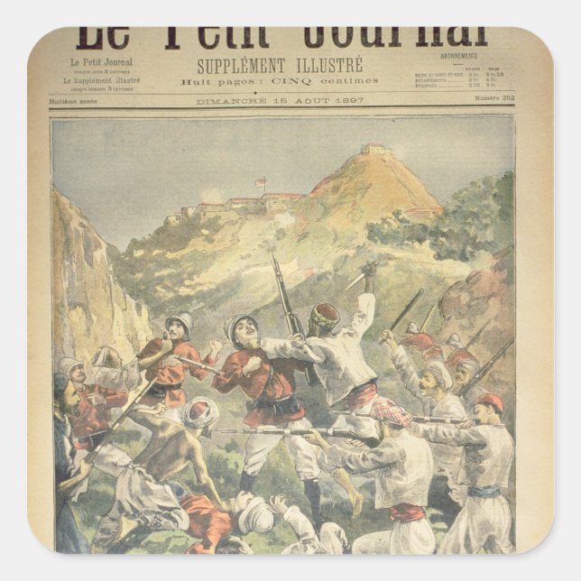 Revolte in Indien Quadratischer Aufkleber (Vorderseite)