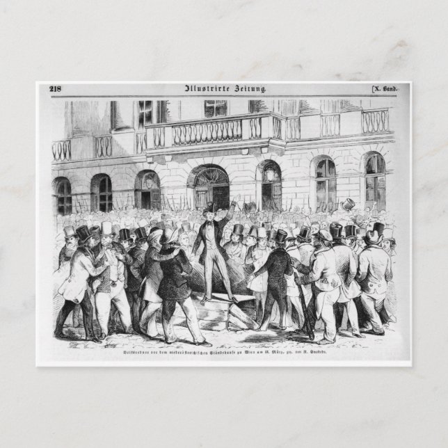 Revolte in Wien Postkarte (Vorderseite)
