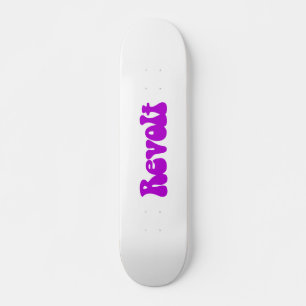Revolte - Lila auf Weiß Skateboard