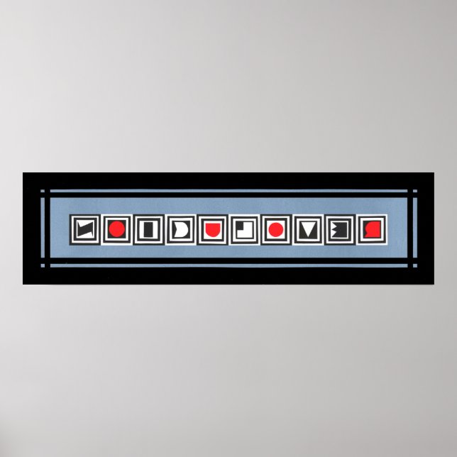 REVOLUCION Black Gray Red Poster (Vorne)