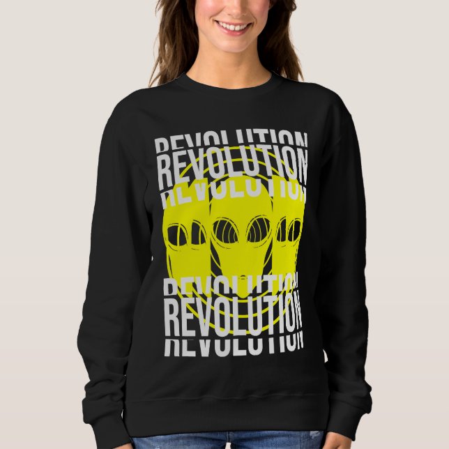 Revolution Alien  Sad Aesthetic Edgy Streetwear Sweatshirt (Vorderseite)