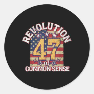 Revolution des gesunden Menschenverstandes Trump 4 Runder Aufkleber