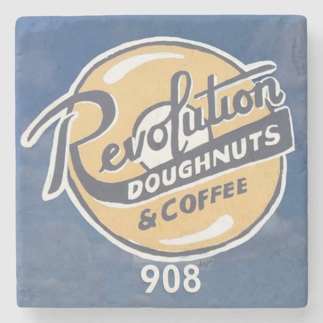 Revolution Doughnüsse, Decatur, Georgien Steinuntersetzer (Vorderseite)