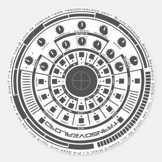 Revolution Runder Aufkleber (Vorderseite)