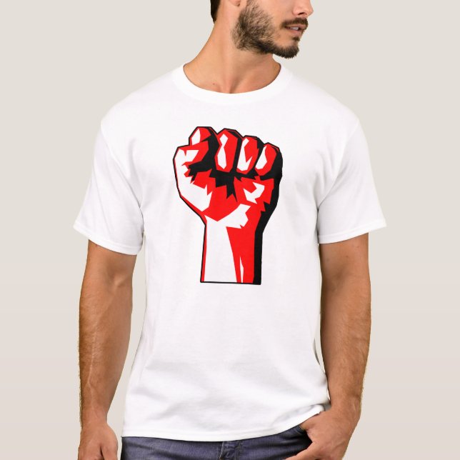 Revolutionär angehobener Faust-T - Shirt (Vorderseite)