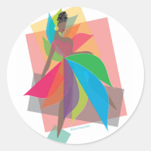 Revolutionäre Liebe Runder Aufkleber